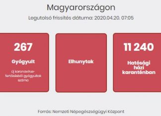 2020.04.20. reggeli koronavírus adatok