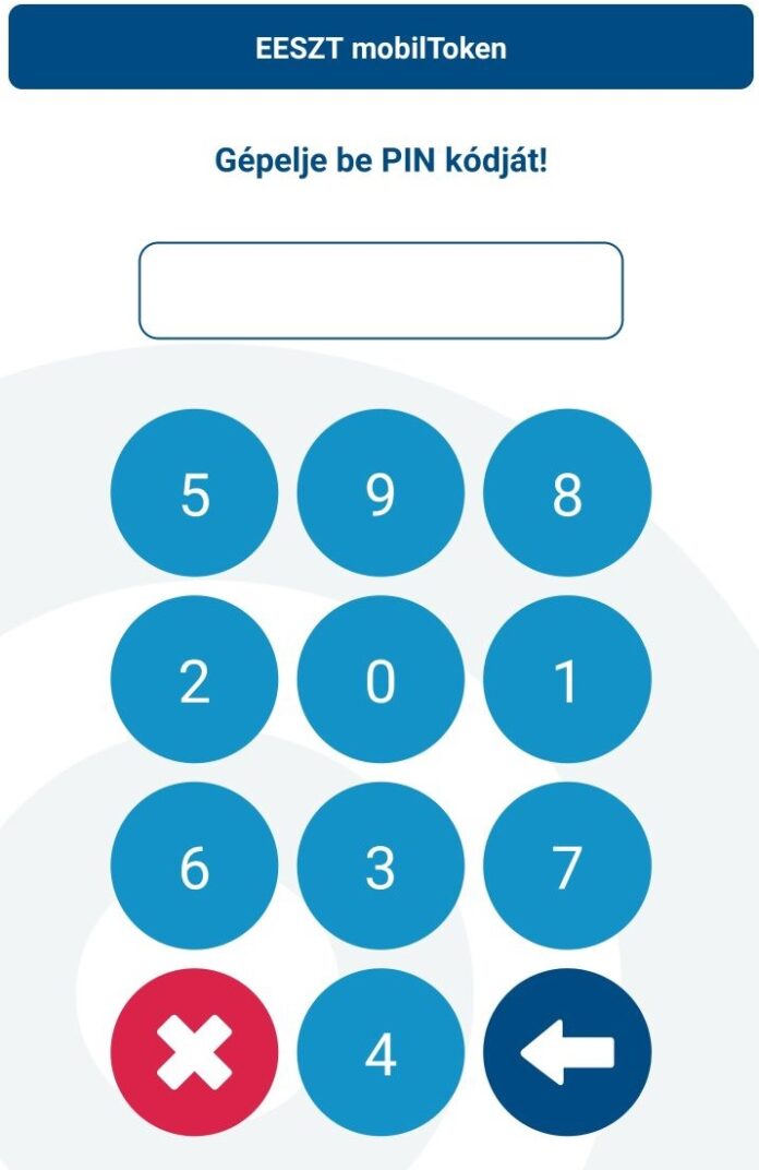 EESZT-mobiltoken-pinpad