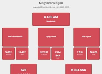 2022.05.25. heti koronavírus adatok: 3 080 az új fertőzött, elhunyt 61 beteg
