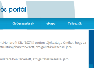 EESZT karbantartás 2026.10.16.-án és 17.-én EESZT karbantartás